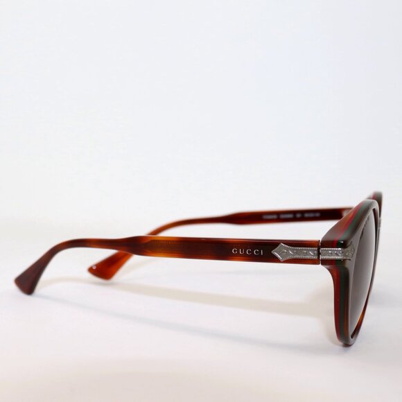 Gucci Havana Brown Sunglasses GG0066s 001 50 20 145 Titanium Unisex- Men / Women